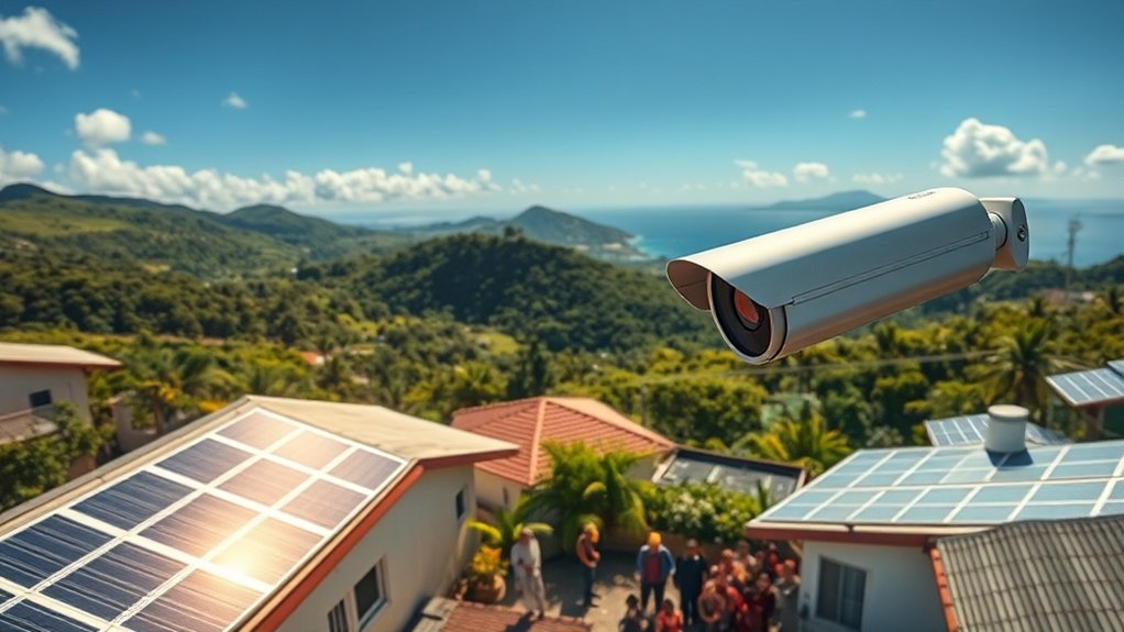 sécurité communautaire grâce à la surveillance solaire