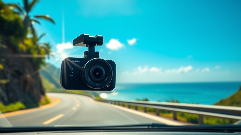 caractéristiques de sécurité de la caméra de tableau de bord