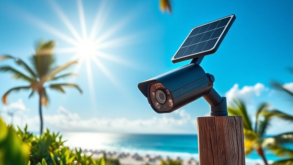 caractéristiques de la caméra solaire extérieure