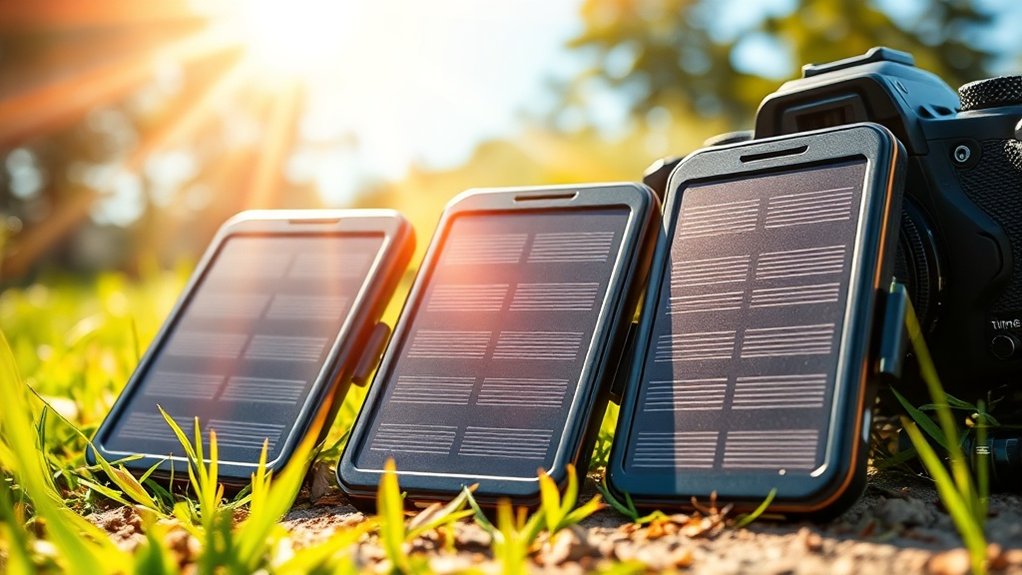 comparaison de l'efficacité de la charge solaire