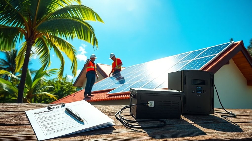 processus d'installation de kit solaire