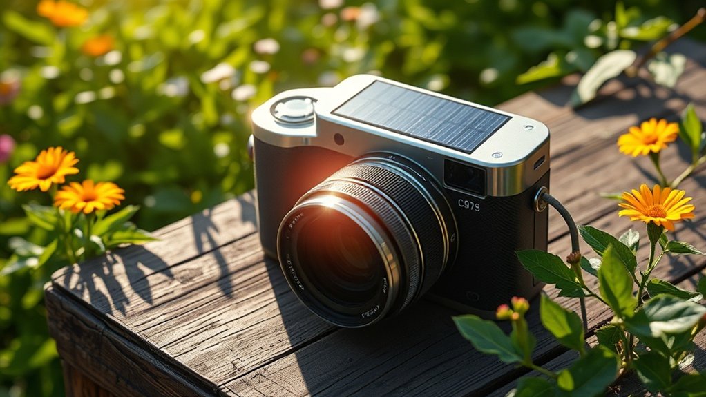 efficacité de la caméra alimentée par solaire