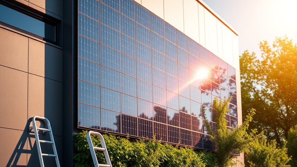 installation de panneaux solaires verticaux
